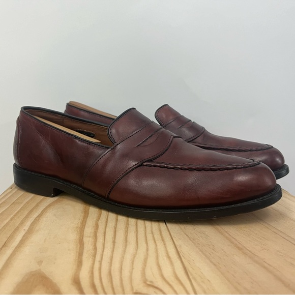 ALLEN EDMONDS Randolph Penny Loafers 4839 Cordovan Color Leather Size 11D - Picture 13 of 13